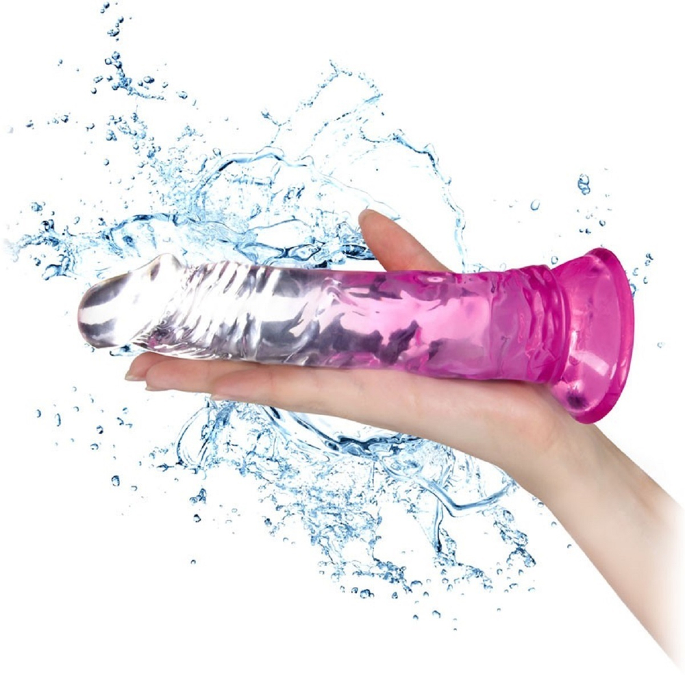 Фаллоимитатор реалистичный на присоске розовый 18 см