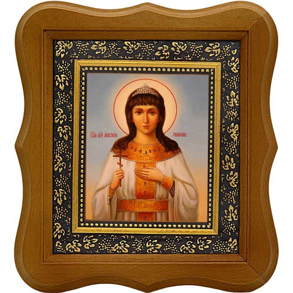 Великая Княжна Анастасия  Купить икону Анастасия Николаевна Романова, великая княжна, старотерпица.  Икона на холсте.
