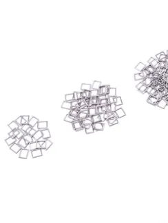 Кольцо - квадрат Arta-F, 10 мм, металл, серебро