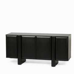 Комод Kode 160х70 см, черный, дуб, меламин