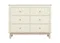 Комод Classic 6 ящиков с фрезеровкой "Мозаика" (молочный)