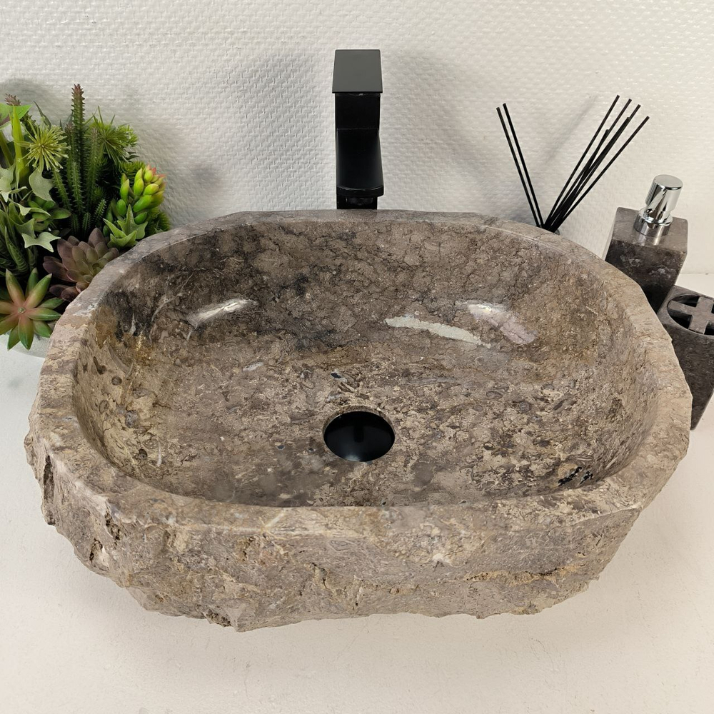 Раковина из мрамора Erozy Grey EM-65560 50*39*15 0887
