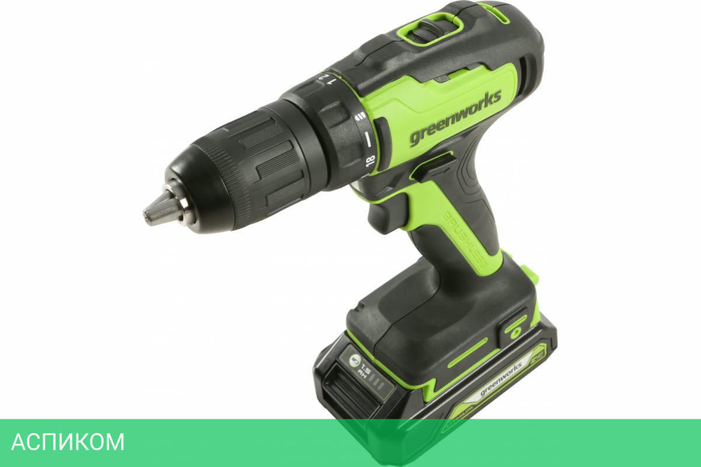 Дрель-шуруповерт Greenworks GD24DD35K2 (3704007UA)