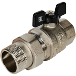 Кран шаровой STOUT полнопроходной 1 1/4" с американкой (бабочка)