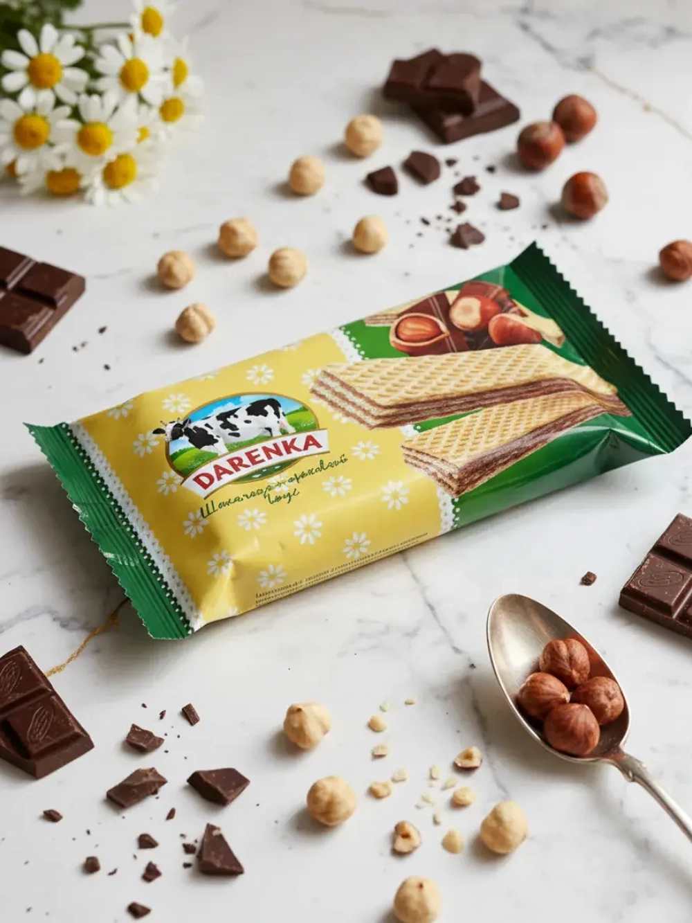 Вафли "Шоколадно-Ореховый" вкус Даренка 224 г * 2 шт