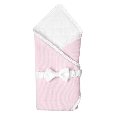 Конверт на выписку с рюшей розовый, 75х75 см