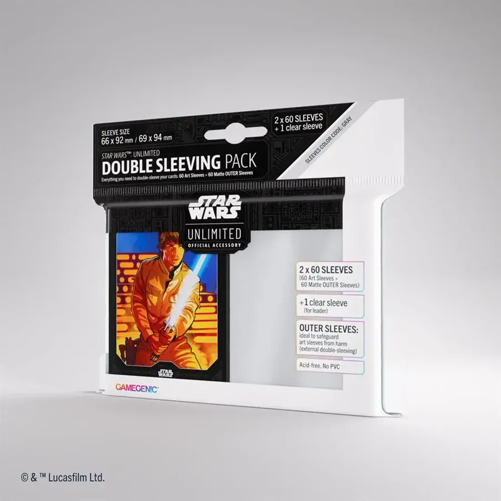 [Под заказ] Gamegenic - Star Wars: Unlimited: Art Sleeves Double Sleeving Pack: Luke Skywalker
