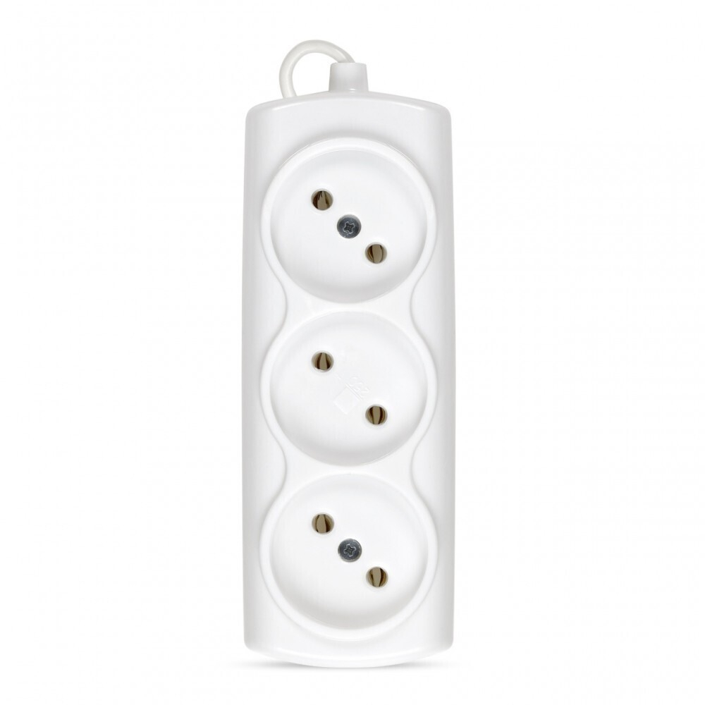 Удлинитель Smartbuy, 3 гнезда 3 метра 6А/1,35кВт без заземления 2х0,75 (SBE-10-3-03-F)