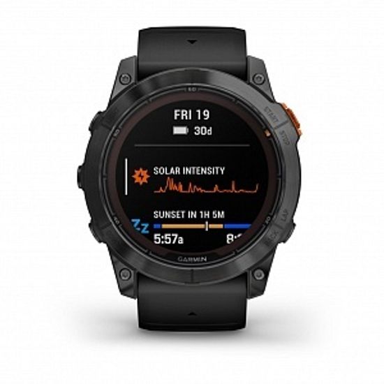 Умные часы Garmin Fenix 7X Pro Solar Edition серый корпус c черным ремешком