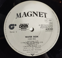 Винтажная виниловая пластинка LP Chris Rea Water Sign (Germany 1983)