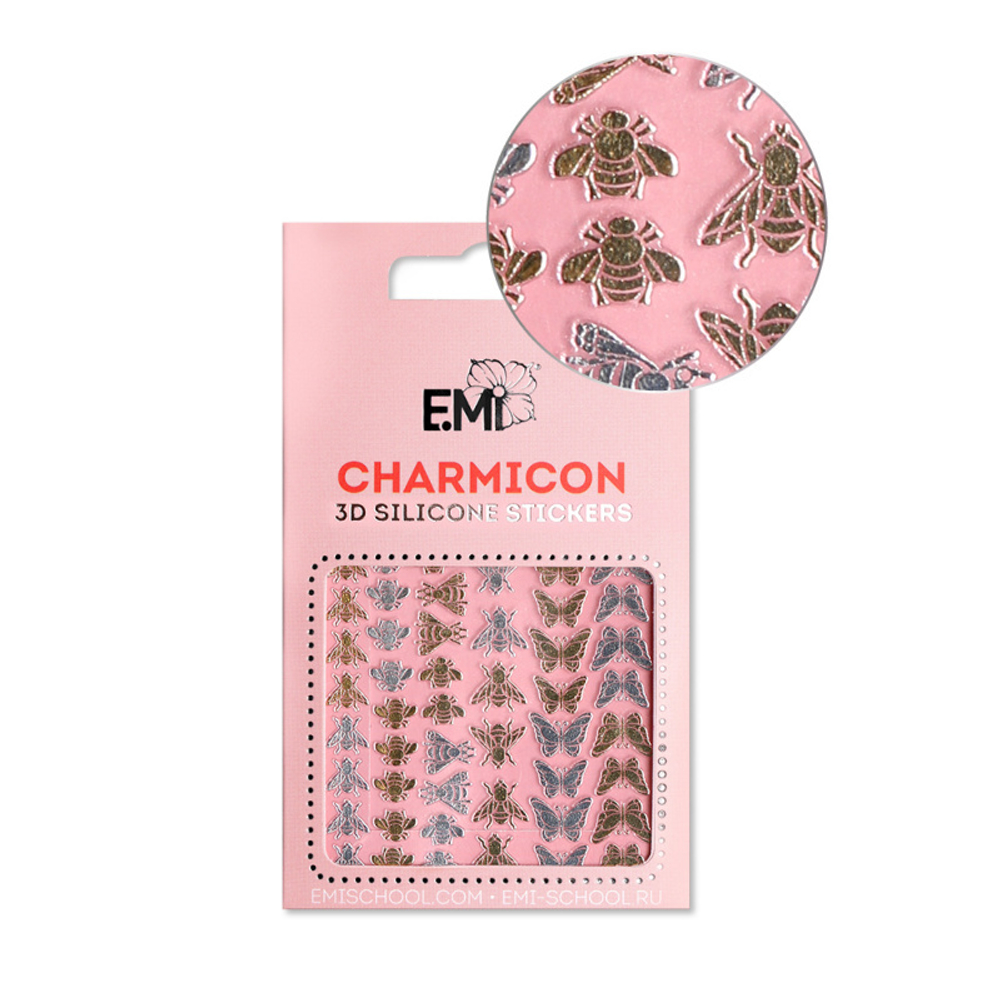 Charmicon 3D Silicone Stickers №110 Насекомые