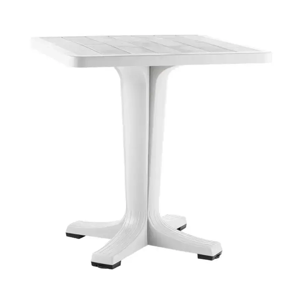 Стол Прованс квадратный 70см 1 ножка белый 700х700х720мм