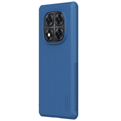 Усиленный чехол синего цвета от Nillkin для Xiaomi Redmi Note 14 Pro 5G и Mi Poco X7 5G, серия Super Frosted Shield Pro