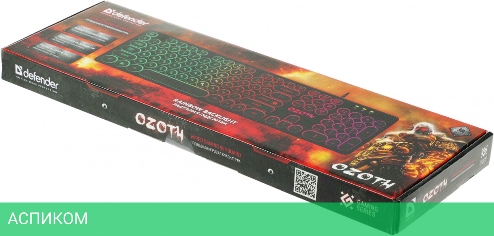 Клавиатура Defender Ozoth GK-106 черный (45106)