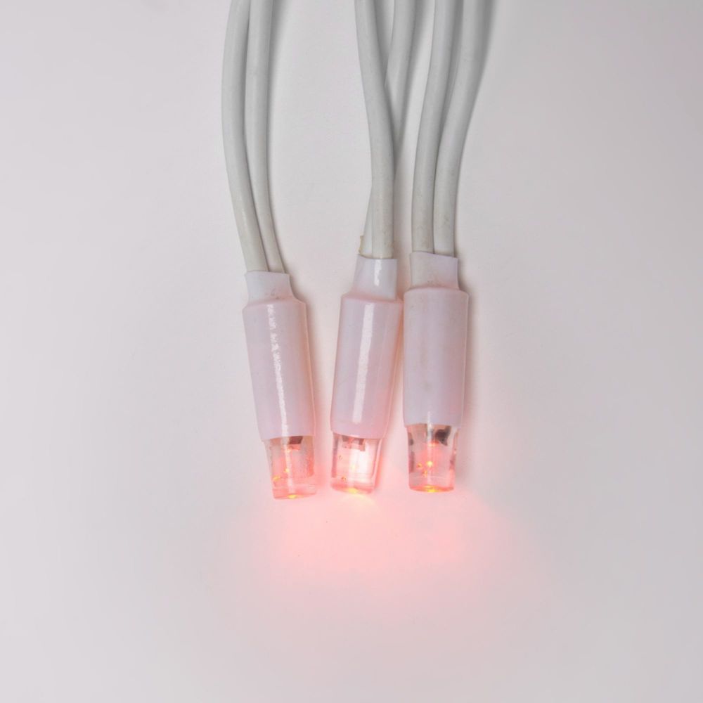 ULD-C2030-240-TWK RED IP67 Занавес светодиодный с эффектом мерцания. 3х2м. Соединяемый. 240 светодиодов. Красный свет. Провод белый. TM Uniel.