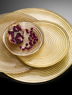 Тарелка подстановочная 32см IVV Вертиго золотистая