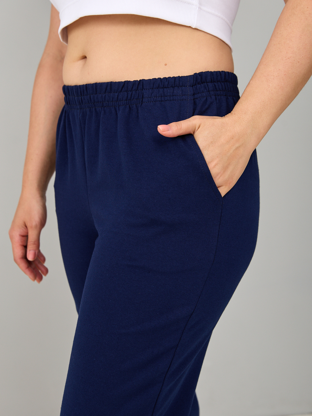 Костюм с брюками КБ-384/синий-цепи