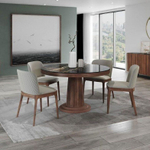 Стол круглый обеденный Bilbo 110, керамика глянцевая черная