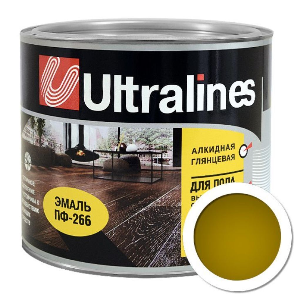 Эмаль ПФ-266 РАДУГА Ultra Lines желто-кор. 20кг