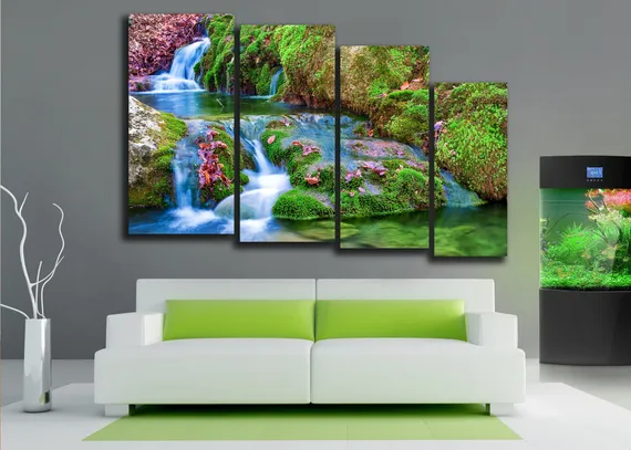 Модульная картина "Водопад"