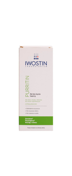 Iwostin Purritin - гель для умывания для жирной кожи, склонной к прыщам /   150  ml  / GTIN 5903263248934