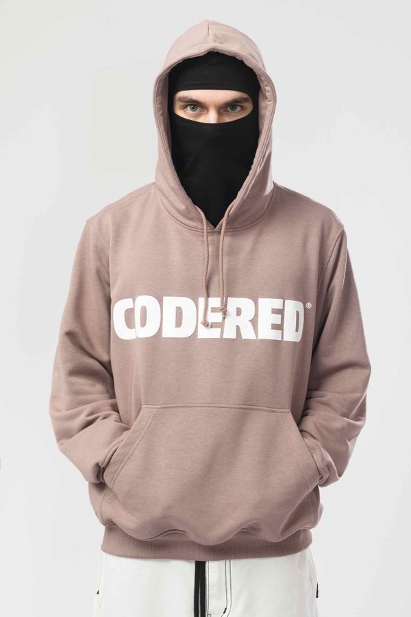 Худи Base Hoodie Wide Summer Logo R Бежевый Темный/Белый принт CODERED - фото 3