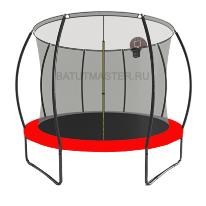Батут детский с сеткой и баскетбольным кольцом диаметр 6 фт
