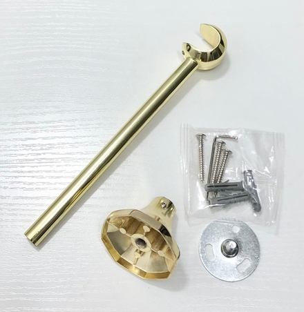 Кронштейн Прима для кованого карниза d20 мм одинарный, цвет золото