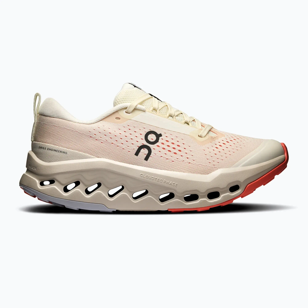Женские Кроссовки для бега On Cloudsurfer Trail 2 ivory/salmon
