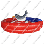Надувной аттракцион Родео, акула+батут, "Акула", круглый, 5*5*2 м