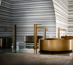 Раковина Gessi 316, накладная, без перелива, Ø400хh125 мм, цвет Brass Brushed PVD