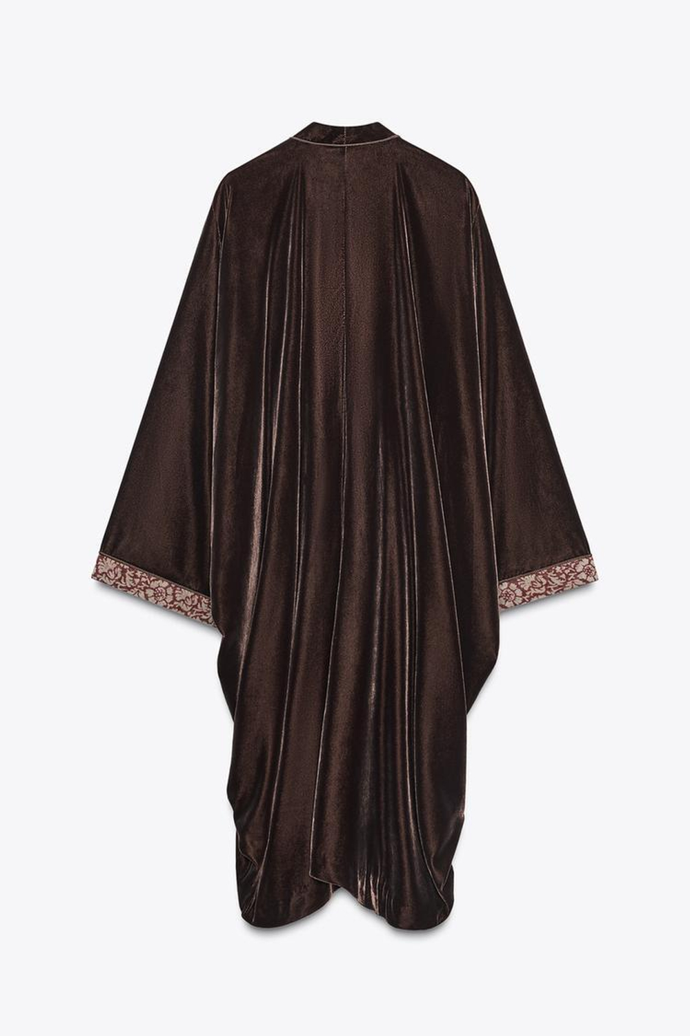 ZARA БАРХАТНОЕ КИМОНО — ZW COLLECTION, КОРИЧНЕВЫЙ