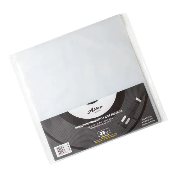 Alive Audio AA-ACC-SLLOUT Конверты для винила 12&quot; (25 шт.) Transparent