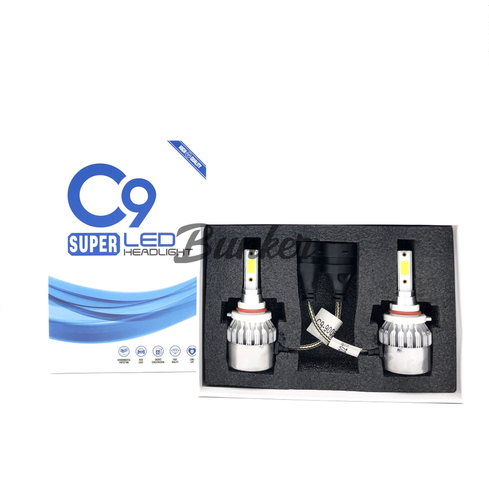 Светодиодные лампы C9, цоколь HB3 в головной свет, (компл)