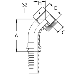 Фитинг DN 12 ORFS (Г) 1.3/16 (45)