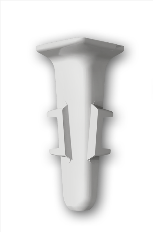 Угол внутренний для плинтуса 100мм "Деконика", 002 Светло-серый