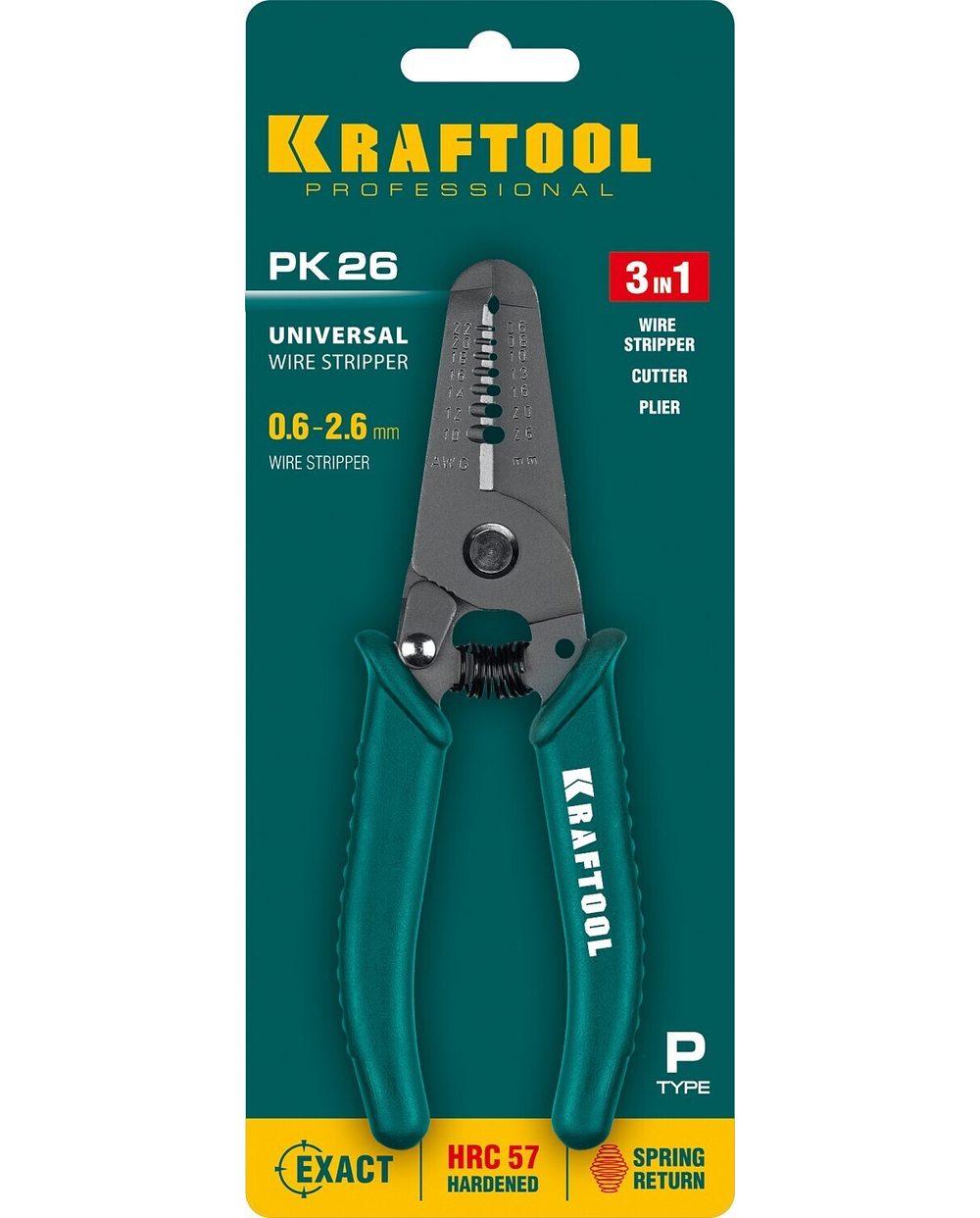 KRAFTOOL PK-26, 0.6 - 2.6 мм, многофункциональный стриппер (22660-15)