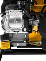 Генератор инверторный DENZEL GT-2500iF, 2.5 кВт и 212 см3 объем двигателя, 230 В и 5 л объем топливного бака, ручной стартер и 2 розетки 16 А, выход постоянного тока 12 В, 94704