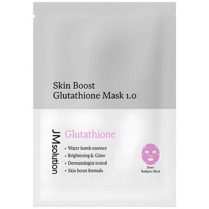 JMsolution Skin Boost Glutathione Mask 1.0 антиоксидантная тканевая бустер-маска для лица с глутатионом