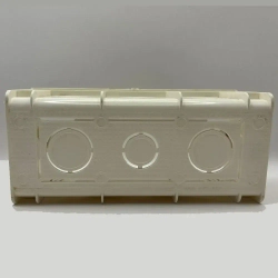 Подрозетник для двойной розетки, прямоугольный 67х145х50 Установочная коробка для монтажа двойных розеток с USB, выключателей, Удобный плавающий крепёж