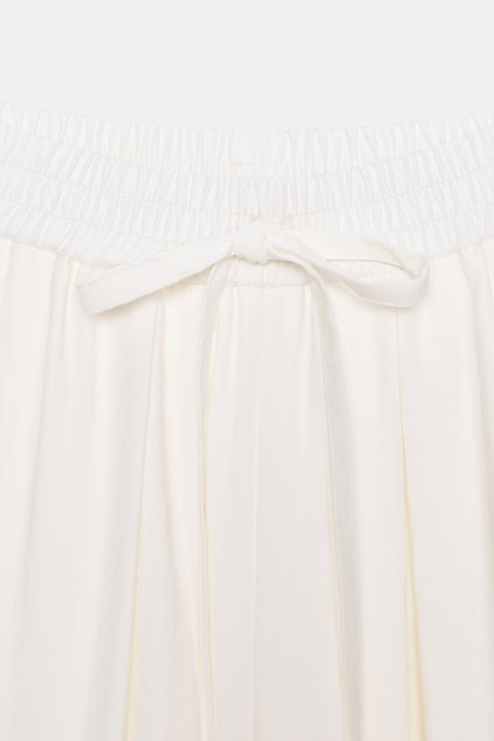 ZARA БРЮКИ СВОБОДНОГО КРОЯ С РЕГУЛИРУЕМЫМИ МАНЖЕТАМИ, ЖЕЛТОВАТО-БЕЛЫЙ