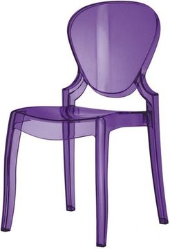 Стул прозрачный фиолетовый Queen Италия PEDRALI