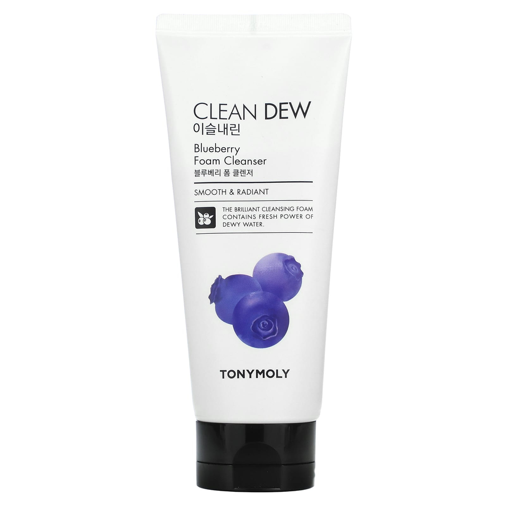 TonyMoly, Clean Dew, очищающая пенка с черникой, 180 мл