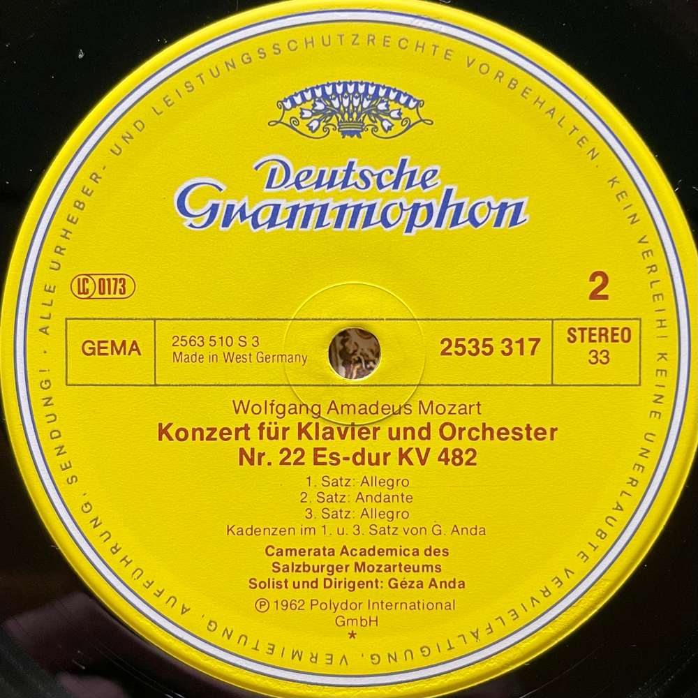 Моцарт - Концерты для фортепиано №21 и №22 (Германия 1978г.)