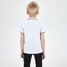 Белая футболка-поло для мальчика KOGANKIDS