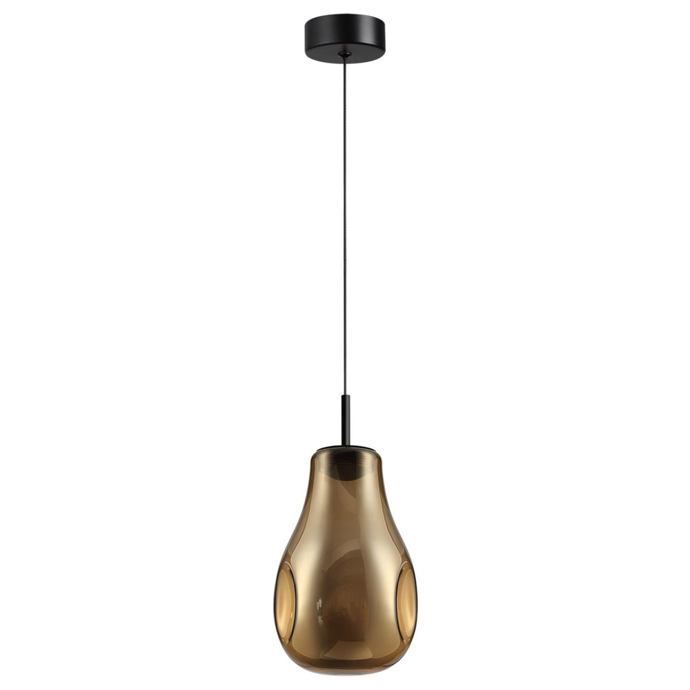 5098/4LA PENDANT ODL25 365 черный/золотой/металл/стекло Подвес LED 4W 4000K 388Лм NAVE