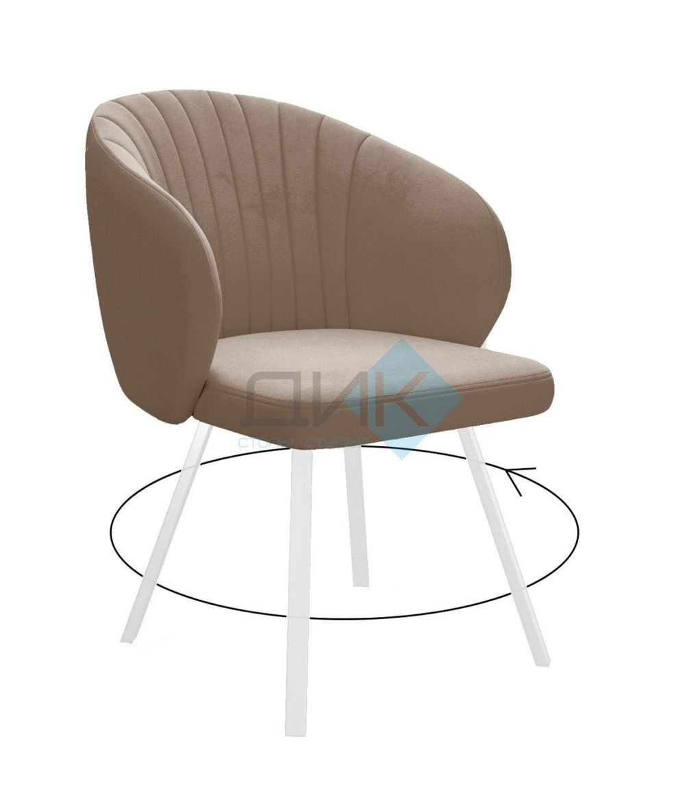 Стул DikLine 258 поворотный опоры белые