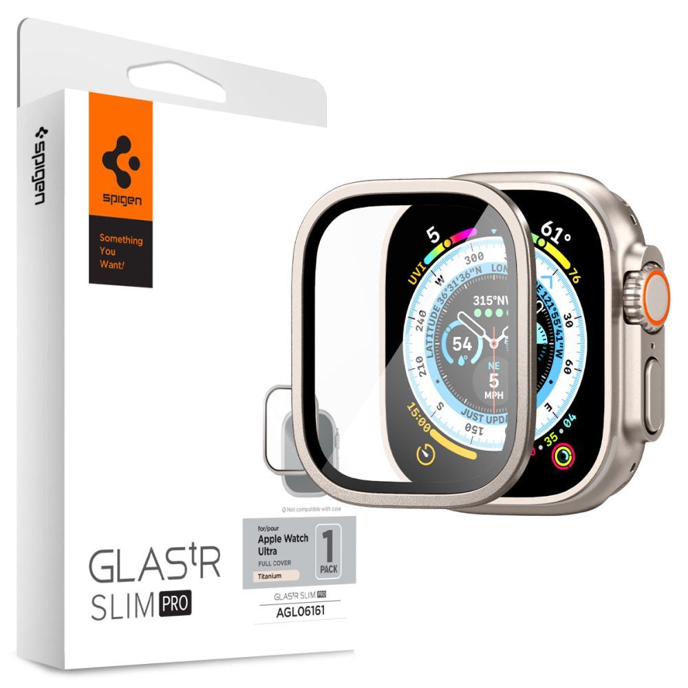 Стекло Spigen GLAS.TR SLIM PRO APPLE WATCH ULTRA (49 MM) TITANIUM