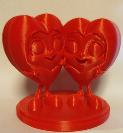 Два милых влюблённых сердечка- Валентинка универсальный подарок на день влюблённых