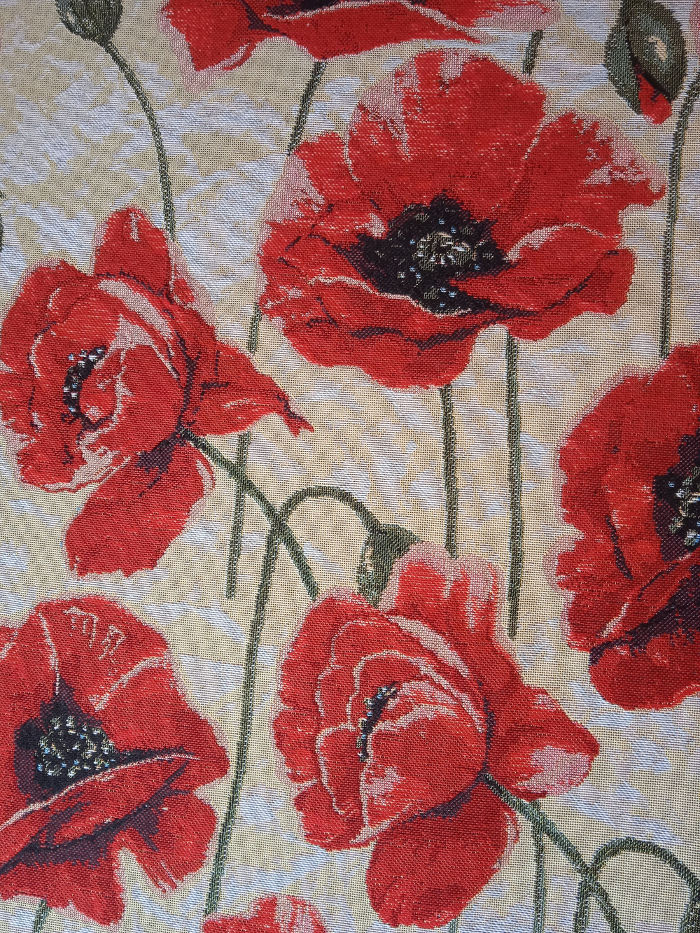 Гобеленовая скатерть Маки D 160 см